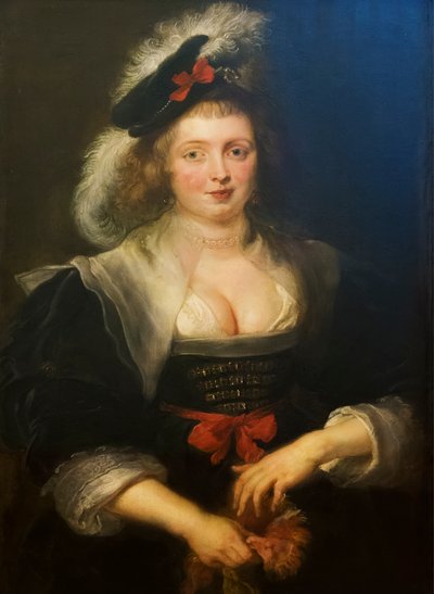 Hélène Fourment met handschoen door Peter Paul Rubens